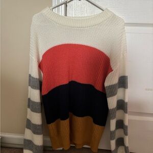 ANDREE BY UNIT Multicolor Striped Sweater